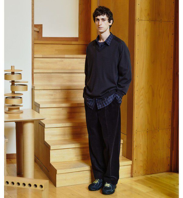 UNITED ARROWS green label relaxing「FINE BASIC スビン コーデュロイ スラックス W4」|チノ|