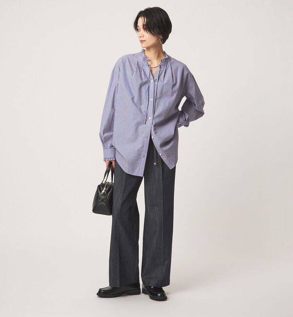 UNITED ARROWS green label relaxing「［size SHORT/TALLあり］ニーハイフレア パンツ デニム ストレッチ」|デニム|