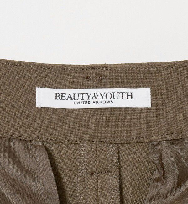 BEAUTY&YOUTH UNITED ARROWS「毛ポリエステルブレンド トロピカル サイドタック ワイドパンツ」|スラックス|