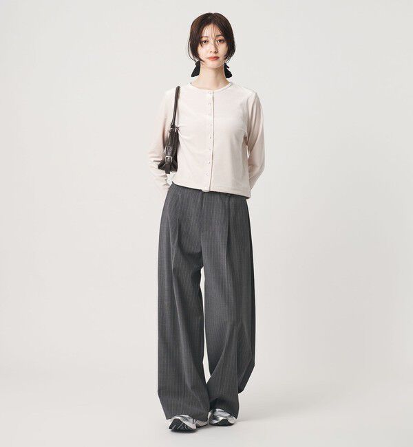 BEAUTY&YOUTH UNITED ARROWS「毛ポリエステルブレンド トロピカル サイドタック ワイドパンツ」|スラックス|