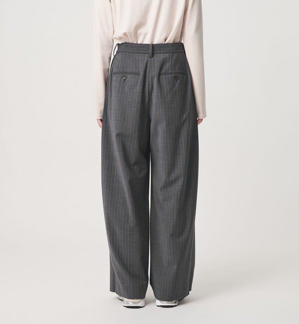 BEAUTY&YOUTH UNITED ARROWS「毛ポリエステルブレンド トロピカル サイドタック ワイドパンツ」|スラックス|