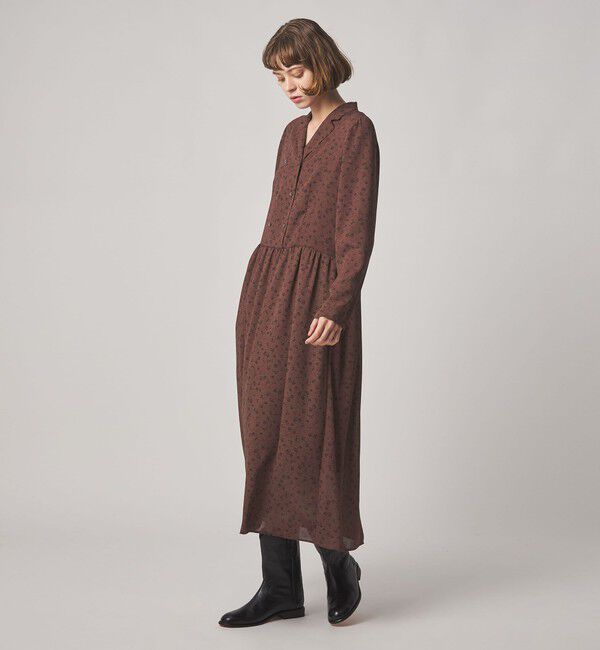 STEVEN ALAN「＜Steven Alan＞ドット フラワー ワンピース」|ワンピース|DK.BROWN