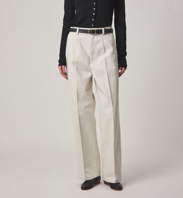 STEVEN ALAN「＜Steven Alan＞コットン スラックス デニムパンツ」|デニム|OFF WHITE