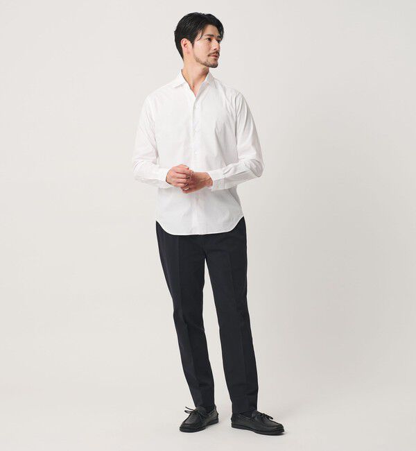 BEAUTY&YOUTH UNITED ARROWS「【WEB限定 WARDROBE SMART】コットン ワイドカラー スキッパー シャツ」|シャツ・ブラウス|
