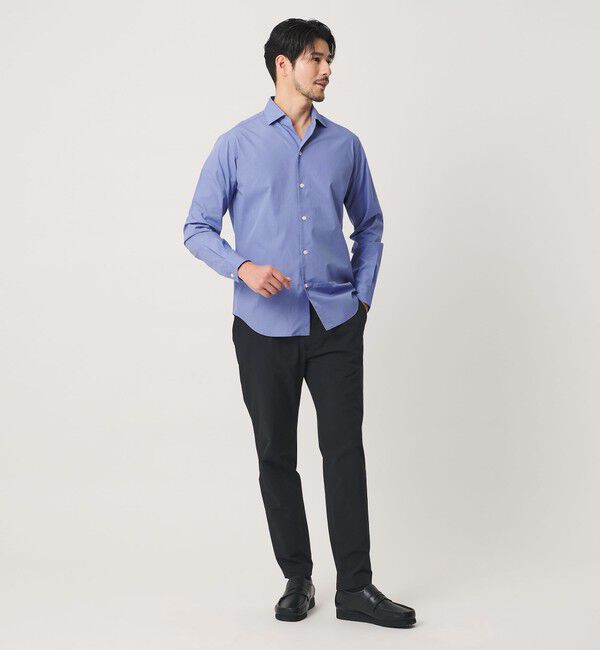 BEAUTY&YOUTH UNITED ARROWS「【WEB限定 WARDROBE SMART】コットン ワイドカラー スキッパー シャツ」|シャツ・ブラウス|