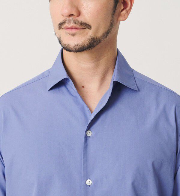 BEAUTY&YOUTH UNITED ARROWS「【WEB限定 WARDROBE SMART】コットン ワイドカラー スキッパー シャツ」|シャツ・ブラウス|