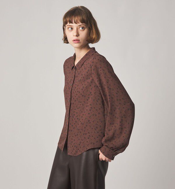STEVEN ALAN「＜Steven Alan＞ドット フラワー ブラウス」|シャツ・ブラウス|DK.BROWN