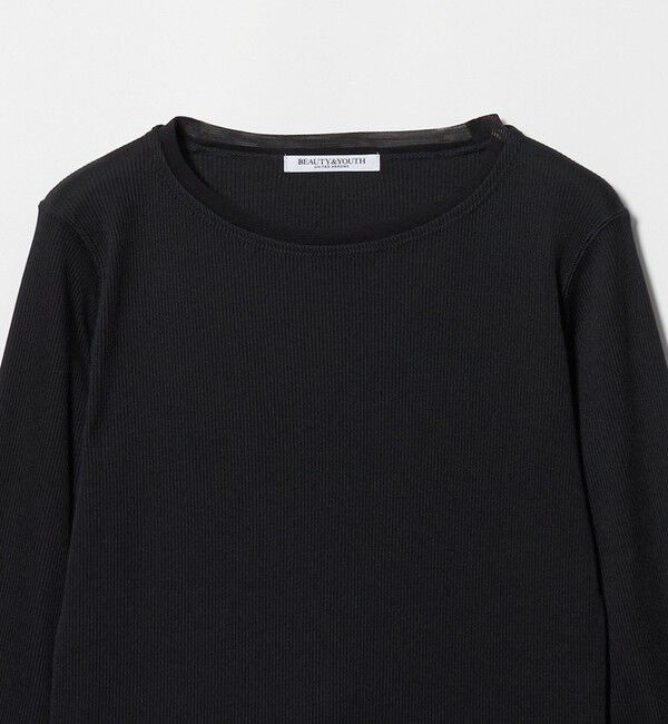 BEAUTY&YOUTH UNITED ARROWS「ポリエステルコットン テレコ チュール ドッキングプルオーバー」|Tシャツ・カットソー|