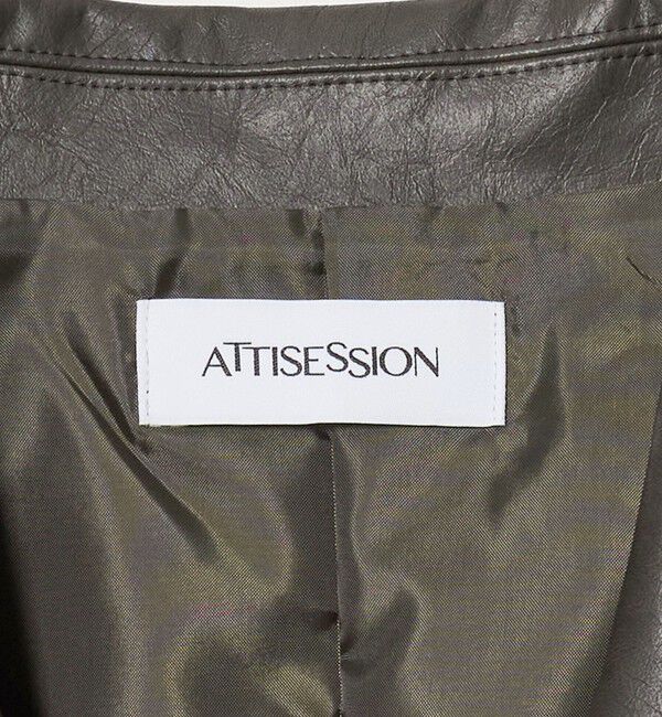 ATTISESSION「＜ATTISESSION＞CORD&times;レザーライク ジャケット」|テーラードジャケット|