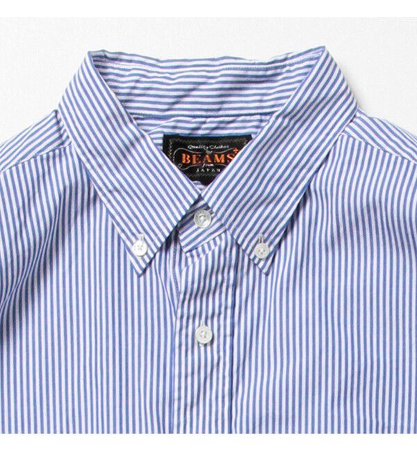 BEAMS PLUS「BEAMS PLUS / コットンブロード ロンドンストライプ ボタンダウン シャツ」|シャツ・ブラウス|