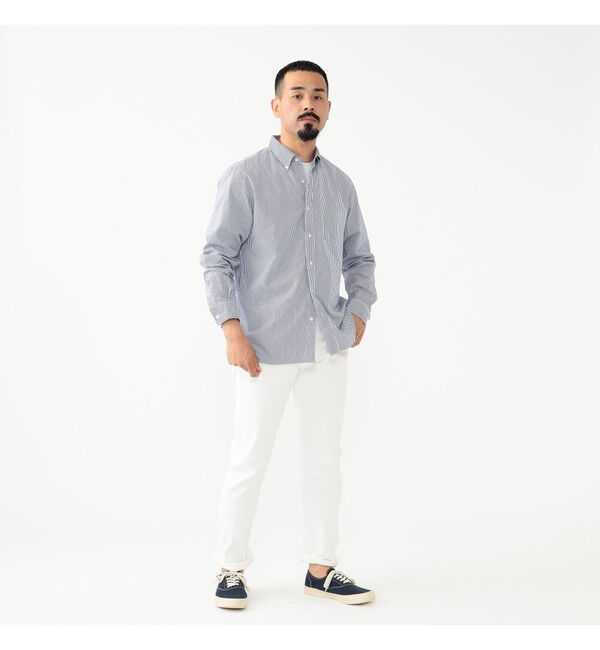 BEAMS PLUS「BEAMS PLUS / コットンブロード ロンドンストライプ ボタンダウン シャツ」|シャツ・ブラウス|