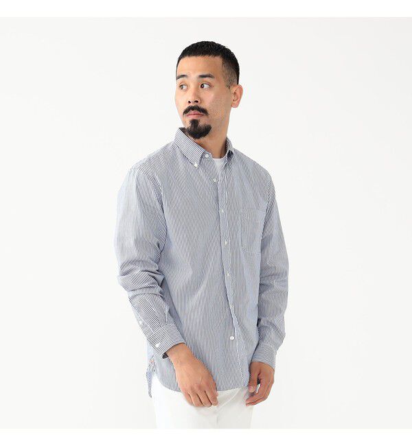 BEAMS PLUS「BEAMS PLUS / コットンブロード ロンドンストライプ ボタンダウン シャツ」|シャツ・ブラウス|