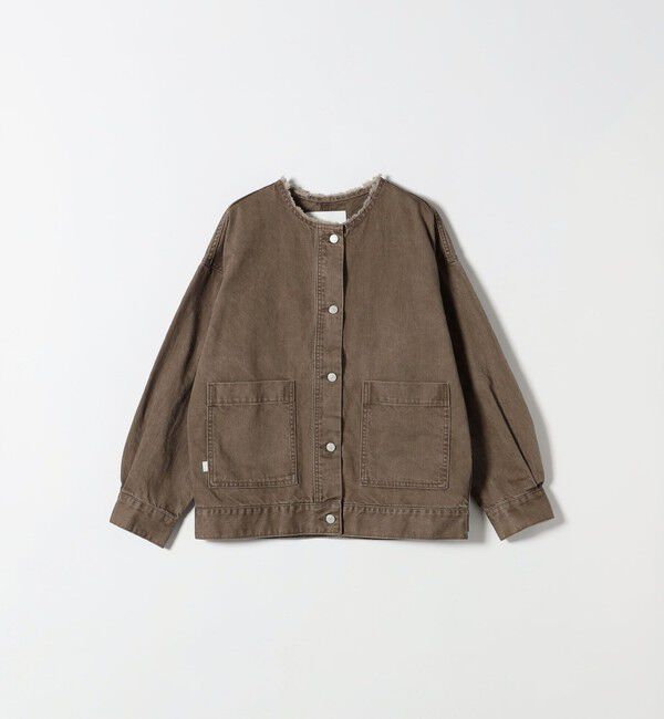 SHIPS any「ノーカラー デニム ブルゾン［SHIPS any DENIM］」|デニムジャケット|