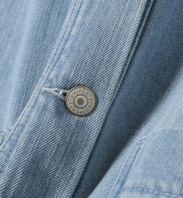 SHIPS any「ノーカラー デニム ブルゾン［SHIPS any DENIM］」|デニムジャケット|
