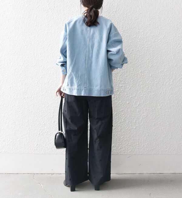 SHIPS any「ノーカラー デニム ブルゾン［SHIPS any DENIM］」|デニムジャケット|