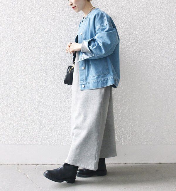 SHIPS any「ノーカラー デニム ブルゾン［SHIPS any DENIM］」|デニムジャケット|
