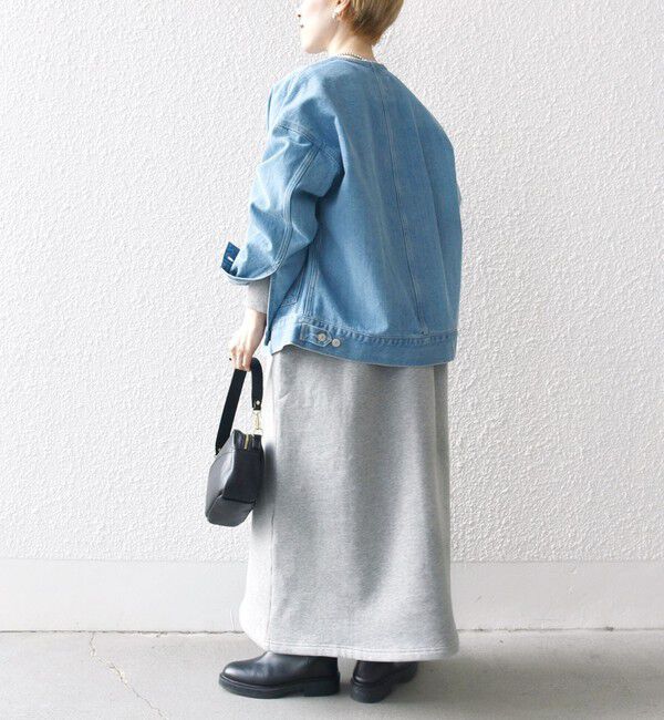 SHIPS any「ノーカラー デニム ブルゾン［SHIPS any DENIM］」|デニムジャケット|