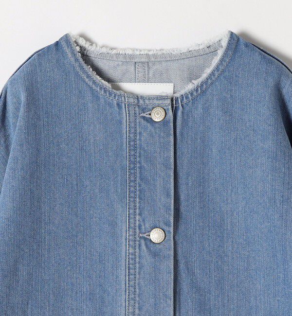 SHIPS any「ノーカラー デニム ブルゾン［SHIPS any DENIM］」|デニムジャケット|