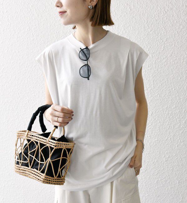 SHIPS any「SHIPS any:〈洗濯機可能〉ショルダータック フレンチ ルーズ TEE」|Tシャツ・カットソー|