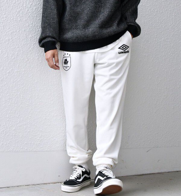 SHIPS any「【SHIPS any別注】UMBRO: 90s ロゴ スウェット イージー パンツ(セットアップ対応)◇」|その他|ホワイト