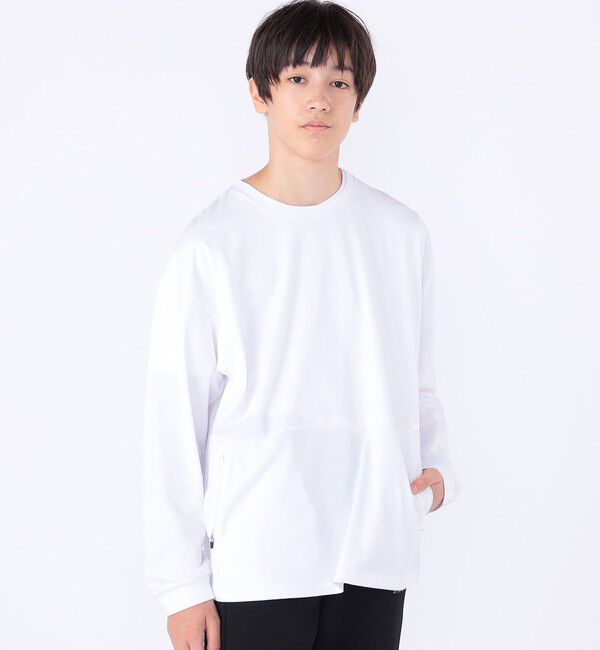 SHIPS KIDS「SHIPS KIDS:140～160cm /ファスナー ポケット付き ロング スリーブ Tシャツ」|Tシャツ・カットソー|