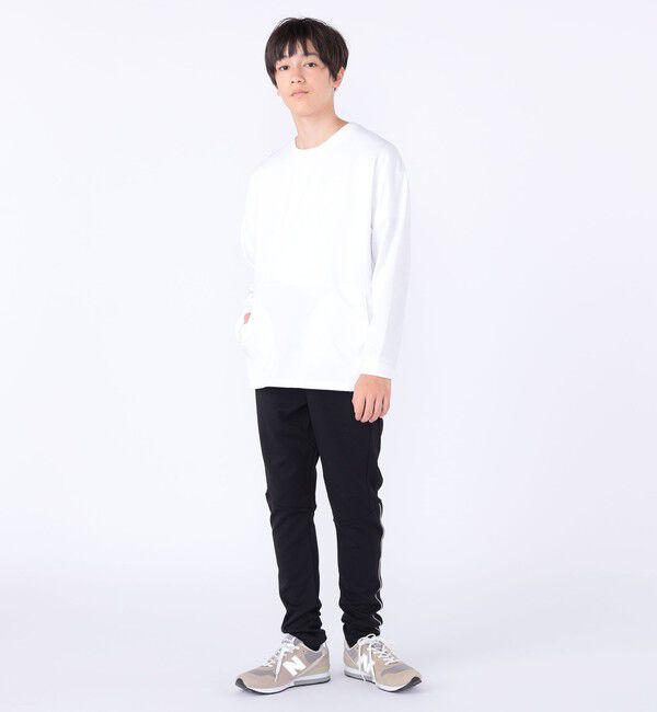 SHIPS KIDS「SHIPS KIDS:140～160cm /ファスナー ポケット付き ロング スリーブ Tシャツ」|Tシャツ・カットソー|
