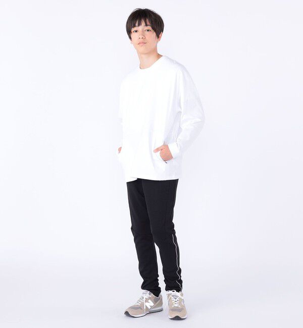 SHIPS KIDS「SHIPS KIDS:140～160cm /ファスナー ポケット付き ロング スリーブ Tシャツ」|Tシャツ・カットソー|