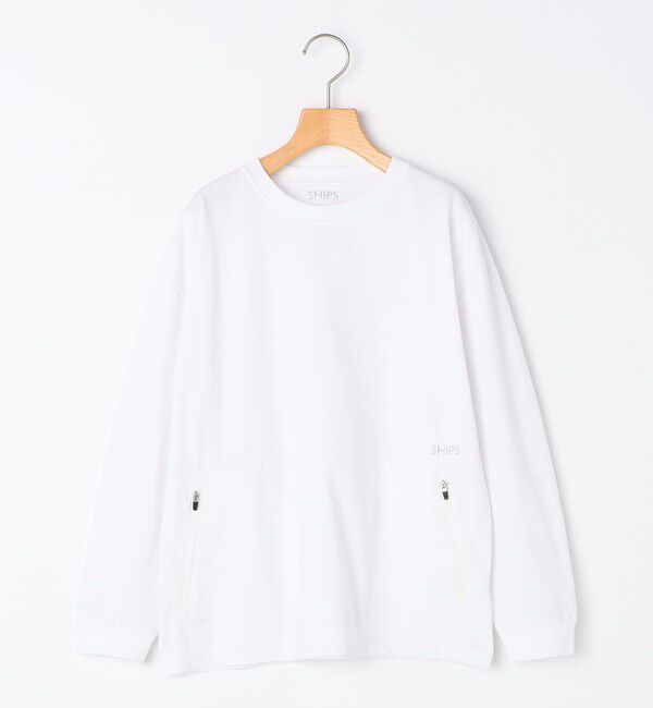 SHIPS KIDS「SHIPS KIDS:140～160cm /ファスナー ポケット付き ロング スリーブ Tシャツ」|Tシャツ・カットソー|