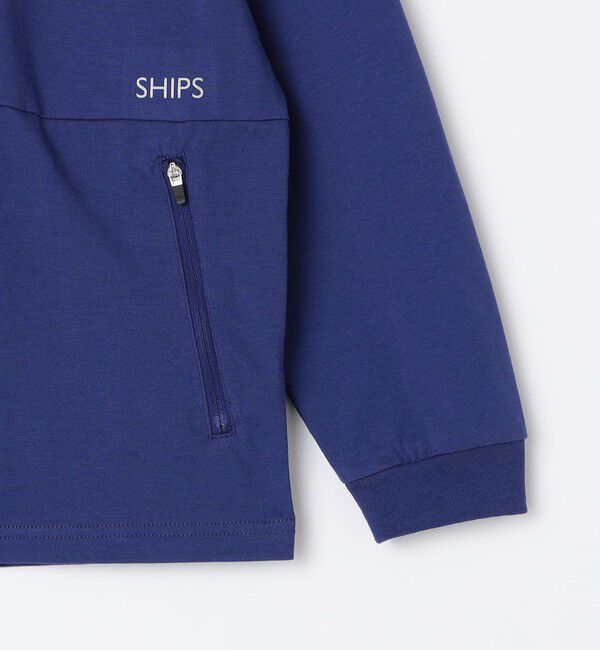SHIPS KIDS「SHIPS KIDS:140～160cm /ファスナー ポケット付き ロング スリーブ Tシャツ」|Tシャツ・カットソー|