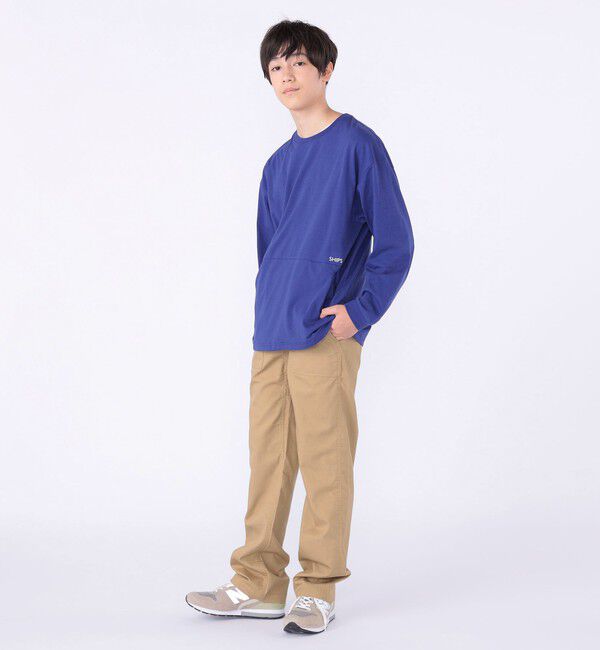 SHIPS KIDS「SHIPS KIDS:140～160cm /ファスナー ポケット付き ロング スリーブ Tシャツ」|Tシャツ・カットソー|