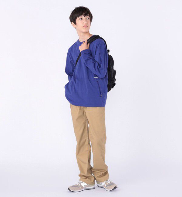SHIPS KIDS「SHIPS KIDS:140～160cm /ファスナー ポケット付き ロング スリーブ Tシャツ」|Tシャツ・カットソー|