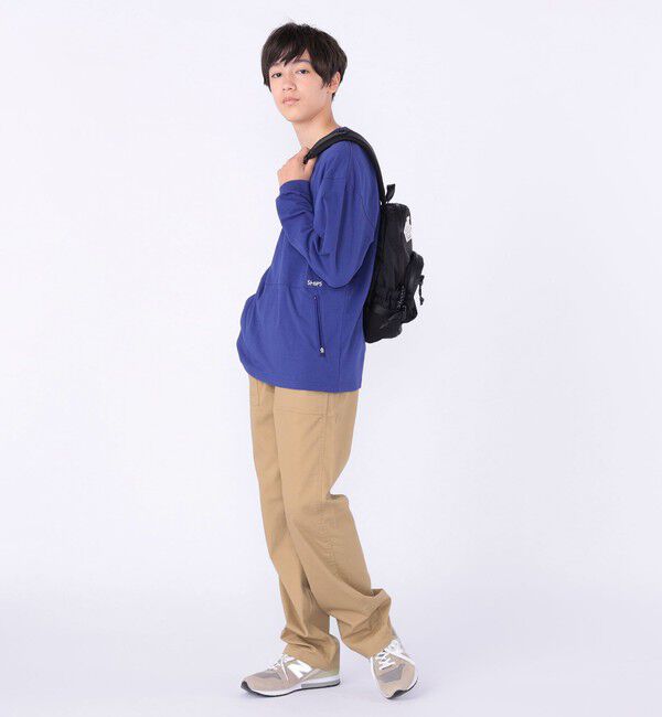 SHIPS KIDS「SHIPS KIDS:140～160cm /ファスナー ポケット付き ロング スリーブ Tシャツ」|Tシャツ・カットソー|