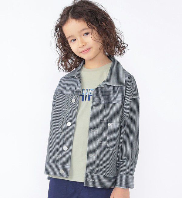 SHIPS KIDS「SHIPS KIDS:100～130cm/ライト デニム ジャケット」|デニムジャケット|ブルー系