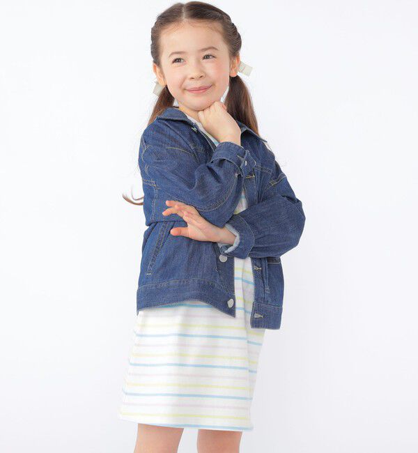 SHIPS KIDS「SHIPS KIDS:100～130cm/ライト デニム ジャケット」|デニムジャケット|