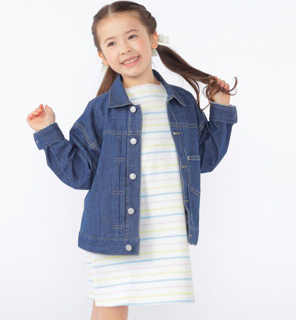 SHIPS KIDS「SHIPS KIDS:100～130cm/ライト デニム ジャケット」|デニムジャケット|