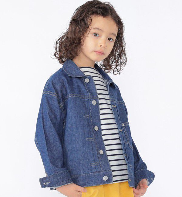 SHIPS KIDS「SHIPS KIDS:100～130cm/ライト デニム ジャケット」|デニムジャケット|