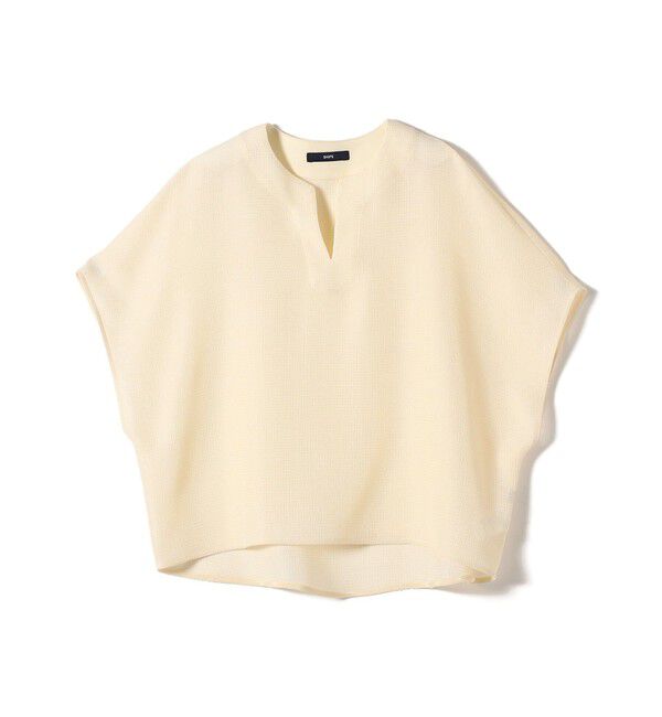 SHIPS for women「〈手洗い可能〉ミニ チェック カラミ スキッパー プルオーバー」|シャツ・ブラウス|