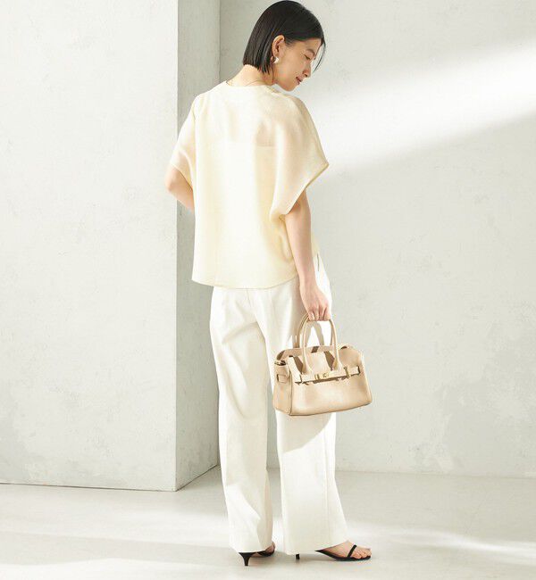SHIPS for women「〈手洗い可能〉ミニ チェック カラミ スキッパー プルオーバー」|シャツ・ブラウス|