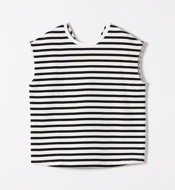 SHIPS any「SHIPS any:〈洗濯機可能〉バック レース コンビ フレンチスリーブ プルオーバー」|Tシャツ・カットソー|