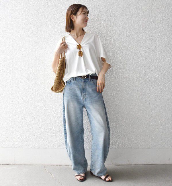 SHIPS any「SHIPS any:〈洗濯機可能〉ジャージー ワイド スキッパー ポロ プルオーバー」|Tシャツ・カットソー|