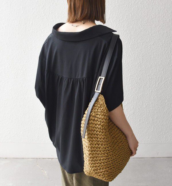 SHIPS any「SHIPS any:〈洗濯機可能〉ジャージー ワイド スキッパー ポロ プルオーバー」|Tシャツ・カットソー|