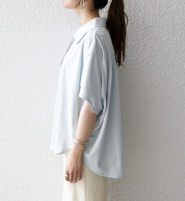 SHIPS any「SHIPS any:〈洗濯機可能〉ジャージー ワイド スキッパー ポロ プルオーバー」|Tシャツ・カットソー|