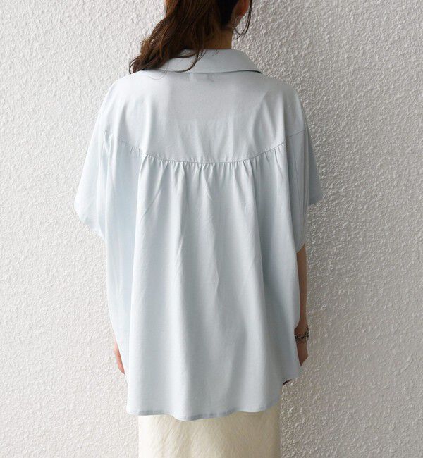SHIPS any「SHIPS any:〈洗濯機可能〉ジャージー ワイド スキッパー ポロ プルオーバー」|Tシャツ・カットソー|