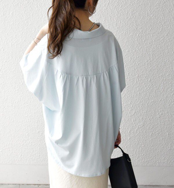 SHIPS any「SHIPS any:〈洗濯機可能〉ジャージー ワイド スキッパー ポロ プルオーバー」|Tシャツ・カットソー|