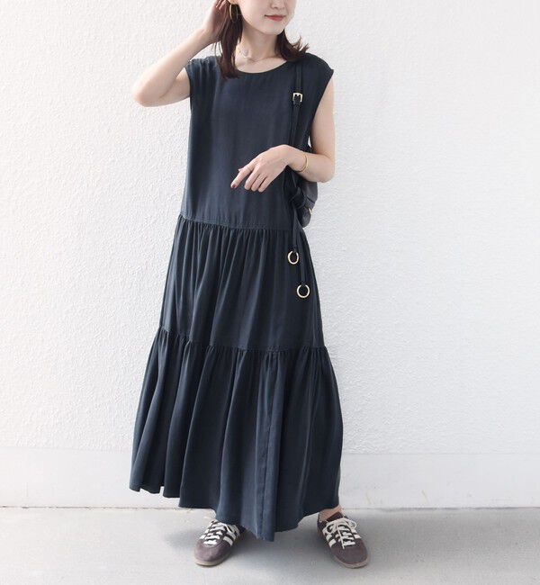 SHIPS for women「〈手洗い可能〉前後 2WAY ティアード ワンピース」|ワンピース|