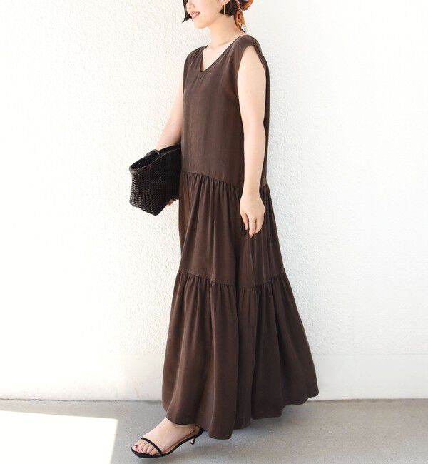 SHIPS for women「〈手洗い可能〉前後 2WAY ティアード ワンピース」|ワンピース|