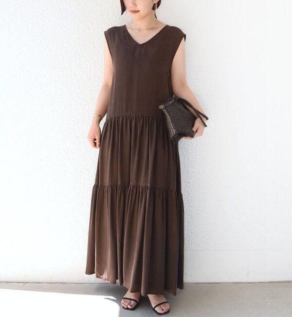 SHIPS for women「〈手洗い可能〉前後 2WAY ティアード ワンピース」|ワンピース|