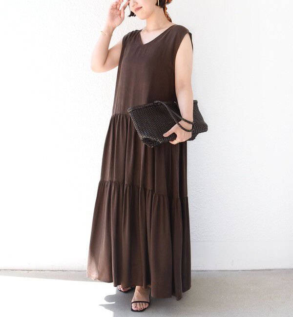 SHIPS for women「〈手洗い可能〉前後 2WAY ティアード ワンピース」|ワンピース|