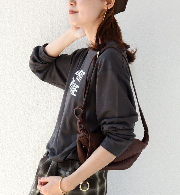 SHIPS for women「メルティ コットン ロゴ ロング スリーブ TEE」|Tシャツ・カットソー|
