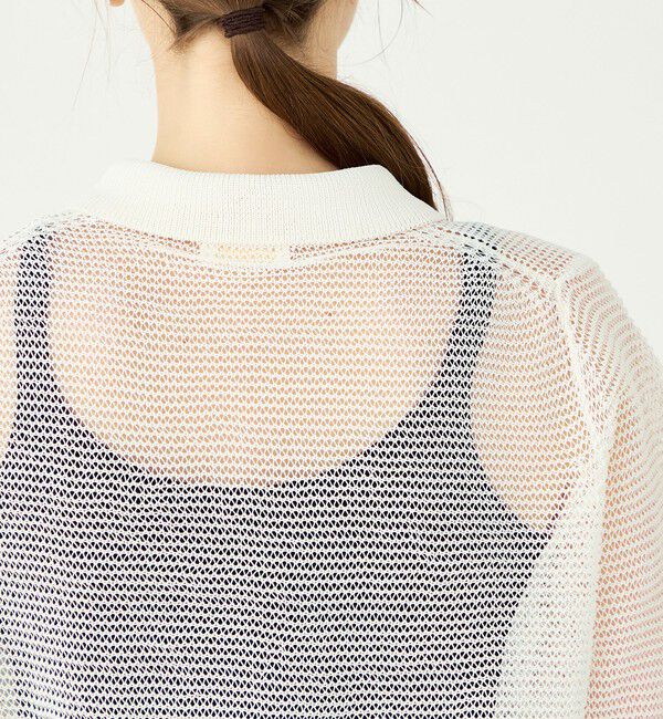 Ballsey「コイルメッシュ ポロカーディガン」|カーディガン|